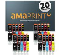 Amaprint 20 XL Cartuchos Compatible con Canon PGI-570 CLI-571 para Pixma MG5700 MG5750 MG5751 MG5752 MG5753 MG6800 MG6850 MG6851 MG6852 MG6853 TS5000 TS5050 TS5051 TS5053 TS5055 TS6050 TS6051 TS6052