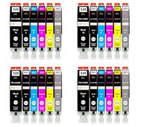 Amaprint 24 XL Cartuchos Compatible con Canon PGI 520 CLI 521 para Pixma MP980 MP990