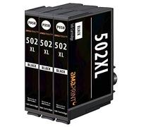 Amaprint 3 Cartuchos Compatible con Epson 502XL Negro para WF2860 WF2860dwf WF2865 WF2865dwf WF2880 WF2880dwf WF2885 WF2885dwf XP5100 XP5105 XP5115 XP5150 XP5155