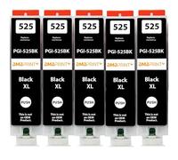 Amaprint 5 XL Cartuchos Compatible con Canon PGI 525 PGBK para IP4850 IP4950 IX6550 MG5150 MG5250 MG5340 MG5350 MG6150 MG6250 MG8150 MG8240 MG8250 MX715 MX885 MX895