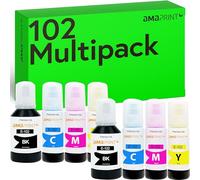 Amaprint 8 XL Tinta Compatible con Epson 102 para EcoTank ET 2700 2750 2751 2756 3700 3700 3750 4750