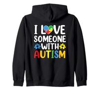 Amar a alguien Niños autistas Concientización sobre el autismo Hermanos Hermanas Sudadera con Capucha