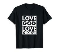 Amar a Dios Amar a la Gente - Dios Cristiano Fe Esperanza Camiseta gráfica económica