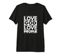 Amar a Dios Amar a la Gente - Dios Cristiano Fe Esperanza Camiseta Premium