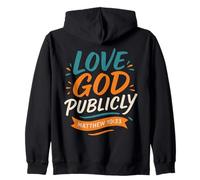 Amar a Dios públicamente Mateo 10 33 - Vintage Christian Faith Sudadera con Capucha