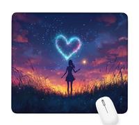 Amar Alfombrilla de Ratón Pequeña para Juegos de Velocidad, Mouse Pad mujer 240x200x3mm Alfombrillas Ratón Tamaño Pequeña Bordes Cosidos, Impermeable, Antideslizante Alfombrilla Escritorio Mujer D-364