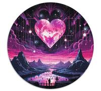Amar Atardecer Rompecabezas De 1000 Piezas Rompecabezas Redondo 1000pcs (67.5x67.5cm) Regalos para Adultos Y Niños Redondo Puzzle Cartón 100% Reciclado Descompresión