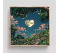 Amar Diamond Painting Adultos, Paisaje Cuadros de Diamantes, 5D Puzzle Diamantes Cuadros en Punto de Cruz Diamond Art Painting Kit, Hobby Ccreativi Adulti, Decoración Pared Hogar 50x50cm tb3-a39