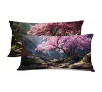 Amar Funda Almohada Blanco Fundas Almohadas Pack 2 Protector Almohadas Cierre con Cremallera Funda Cojin Pack 2 Almohada Cervicales y Cuello, per Decoracion Aire Libre Primavera bz-825