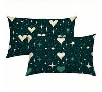 Amar Fundas Cojines 60x80 Terciopelo Juego de 2, Lujosas Funda Cojin Verde Súper Suaves y Cómodas, Funda de Almohada con Cremallera Oculta, Durable y Fácil Cuidado, Adecuado para Sofá, Cama S1-982