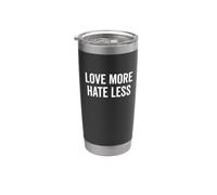 Amar más odio menos cita motivacional Vaso térmico de acero inoxidable de doble pared