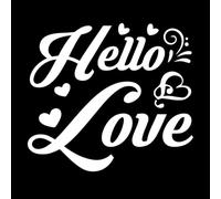 amar Pegatinas de pared de papel adhesivo 54.6x61cm Se puede modificar y añadir información Blanco