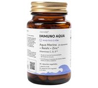 AMAR81 | Vitamina C, D3, E, Reishi, Zinc y Sales minerales marinas | Suplemento alimenticio natural completo para el Sistema Inmunitario y Cansancio | Para hombre y mujer | IMMUNO AQUA | 30 cápsulas