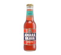 Amara Brava Spritz - Bebida Aromatizada a Base de Vino, con Notas de Naranja y Hierbas, 9% Volumen de Alcohol, Sabor Equilibrado entre Dulzura y Amargor - Pack 24 botellas x 20 cl