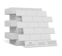AMARA DECO - 20 Unidades Azulejos Adhesivos Cocina y Baño 30x30cm. Baldosas Adhesivas Pared con Efecto Azulejo 3D, Impermeables, Resistentes al Calor y Fáciles de Limpiar (Oxford Blanco)