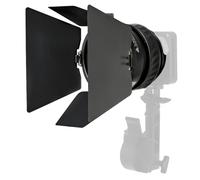 Amaran Accesorio de Montaje Mini Fresnel Bowens para Luz COB Ray 60c/120c, Haz Ajustable de 15 a 30°, 6X de Salida de 4 Hojas, Mini Puertas de Granero para Retrato, Video/Película