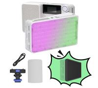 Amaran Ace 25c Pocket RGBWW Luz de Video LED (con Cuadricula de Control), Modo Boost 25W/32W, Color Completo CCT 2300-10000K, 1500 Lux@1m 5600K, Batería de 4500mAh con Carga Rápida PD(Blanco)