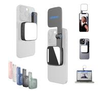 Amaran Go - Luz magnética para teléfono selfie, fuente de luz LED dual con luz de espejo ajustable CCT 2700 K-6500 K, recargable para selfie, maquillaje, videoconferencia, TikTok, para iPhone y