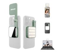 amaran Go Mini Luz para Teléfonos, LED Magnético Luz de Espejo, CCT Ajustable 2700K a 6500K, 10 Efectos de Iluminación, Carga Rápida USB-C, Luz Suave y Precisa para Creadores Móviles-Verde