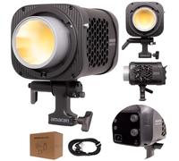 amaran Halo 600x Luz de Vídeo LED Bi-Color, Monolight COB de 600W, 2700K-6500K, 32.500 Lux @1m, Control por App con NFC, Soporte DMX, Montura Bowens para Fotografía y Producción de Vídeo