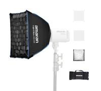 Amaran Light Box 45x45cm Softbox con Montura Bowens, Modificador de Luz Cuadrado de Instalación Rápida con Difusión & Rejilla para Foto & Video, Portátil y Ligero con Bolsa de Transporte