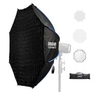 Amaran Octa Dome 120 Softbox Octagonal con Montura Bowens, Modificador de Luz Extra Grande de Montaje Rápido con Difusor & Rejilla para Retratos & Producción de Video, Portátil con Bolsa