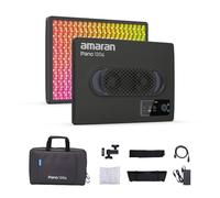 amaran Pano 120c Kit Luz de Panel RGBWW 120W, hasta 13,490 Lux a 1m, USB-C PD y Adaptador DC 150W, con Softbox, Rejilla, Difusor y Estuche para Fotografía y Video - Carbón