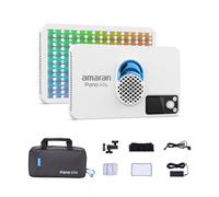 amaran Pano 60c Kit 60W RGBWW Full-Color Panel Light with 22,220 Lux @ 0.5m, USB-C PD Powered, Includes Softbox, Grid, Diffuser, Carrying Case for Photography & Video - Blanco