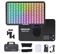 Amaran Pano 60c Kit de panel de video LED de 60 W RGBWW, luces a todo color, CCT 2,300K-10,000K, 12 efectos de iluminación, control de aplicación, compatible con USB-C PD, con cajas de luz y funda de