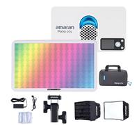 Amaran Pano 60c Kit RGBWW LED para fotografía de 60 W CCT 2300 K-10000 K con bloqueo Ace Lock, montaje rápido, difusor de softbox, control por aplicación, 12 efectos de luz