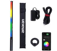 Amaran T2c Tubo de Luz LED en Color de 0,6 m con Salida RGBWW de 20 W, 475 Lux a 1m (5600 K), con 95+ CRI, 98+ TLCI y Aplicación Sidus Link para Creadores de Contenido y Cineastas