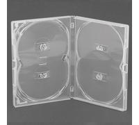 Amaray - Caja para DVD, transparente (capacidad para 4 discos)