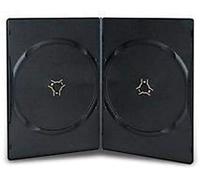 Amaray - Juego de 5 fundas para DVD (cara en la cara), lomo de 7 mm, color negro