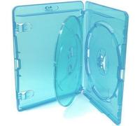 Amaray - Juego de fundas para Blu-ray y DVD (5 unidades, para 3 discos), color azul