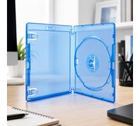 Amaray - Lote de 10 Fundas de Almacenamiento para BLU-Ray (14 mm, 1) Disco con Logo