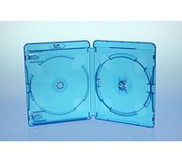 Amaray - Lote de 10 fundas para BluRay 15 mm/2 compartimento 2 BD Fundas/Color: Azul/High Quality