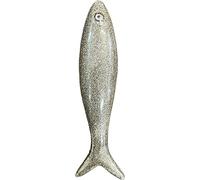 Amarcord La Romagna Pez Saraghina decorativo de pared de cerámica pintado a mano con purpurina (grande)