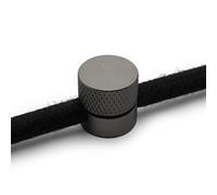 Amarcords - 10 Descentralizadores gancho de aluminio con ajuste de cable visible. Para lámparas y suspensiones. Color TITANIO