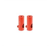 Amarcords - 2 Descentralizadores gancho verticales y prensacables de aluminio con ajuste de cable visible, para lámparas abatibles verticales y suspensiones. Color CORAL
