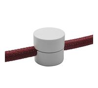 Amarcords - 25 descentralizadores de techo o pared para lámparas y suspensiones. Gancho de pared pasacables con ajuste de cable visible - Descentralizador de cable eléctrico color BLANCO