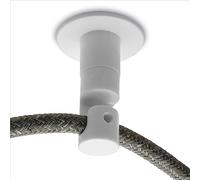 Amarcords - 5 descentradores de gancho de techo para lámparas y suspensiones. Gancho de techo abatible vertical con ajuste de cable visible - Descentralizador de cable eléctrico color BLANCO
