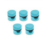 Amarcords - 5 Descentralizadores gancho de aluminio con ajuste de cable visible. Para lámparas y suspensiones. Color AGUA