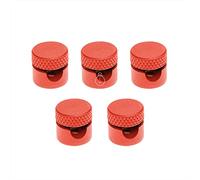 Amarcords - 5 Descentralizadores gancho de aluminio con ajuste de cable visible. Para lámparas y suspensiones. Color CORAL