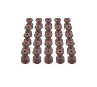 Amarcords - Abrazadera de cable con tornillos y tacos. 25 aisladores de porcelana de colores antiguos para instalaciones de cable trenzado de pared de color KAKI