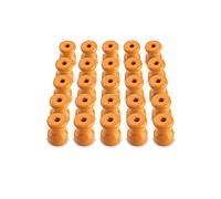 Amarcords - Abrazadera de cable con tornillos y tacos. 25 aisladores de porcelana de colores antiguos para instalaciones de cable trenzado de pared de color NARANJA