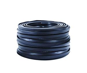 AMARCORDS Cable plano negro para catenaria construcción externa, que se vende por metros, al menos 10 m