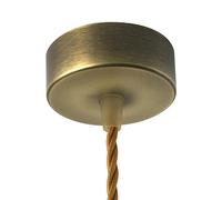 AMARCORDS - Florón de metal, color LATÓN, carcasa de la lámpara completa con accesorios de abrazadera de cable, tornillos y soporte de techo. Diámetro 77 mm altura 26 mm