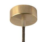 AMARCORDS - Florón de metal, color ORO, carcasa de la lámpara completa con accesorios de abrazadera de cable, tornillos y soporte de techo. Diámetro 77 mm altura 26 mm