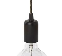 AMARCORDS - Portalámpara E27 vintage retro edison metal para lámpara colgante. Acabado estilo industrial NEGRO