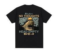 Amare Box No Thoughts Head Empty Japanese Capybara Funny Retro Graphic T-Shirts Men Black S